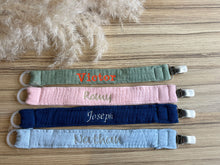 Charger l'image dans la galerie, Attache tétine personnalisé double gaze de coton