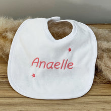 Charger l'image dans la galerie, Bavoir éponge bébé blanc personnalisé