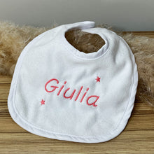Charger l'image dans la galerie, Bavoir éponge bébé blanc personnalisé