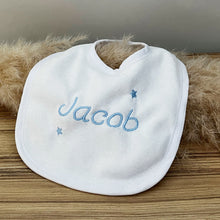 Charger l'image dans la galerie, Bavoir éponge bébé blanc personnalisé
