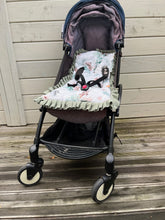 Charger l'image dans la galerie, Matelas poussette réversible personnalisé Jungle fronce double gaze kaki