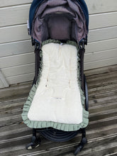 Charger l'image dans la galerie, Matelas poussette réversible personnalisé Jungle fronce double gaze kaki