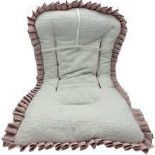 Charger l'image dans la galerie, Matelas poussette réversible personnalisé pailleté rose avec fronce
