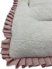 Charger l'image dans la galerie, Matelas poussette réversible personnalisé pailleté rose avec fronce