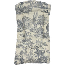 Charger l'image dans la galerie, Matelas poussette réversible personnalisé Toile de jouy marine