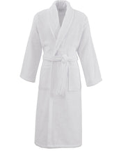 Charger l'image dans la galerie, Peignoir coton col châle nid d'abeille personnalisé