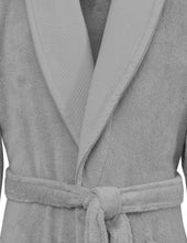 Charger l'image dans la galerie, Peignoir coton col châle nid d'abeille personnalisé