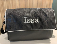 Charger l'image dans la galerie, Sac à langer personnalisé Croco noir & simili