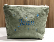 Charger l'image dans la galerie, Trousse de toilette personnalisée Double gaze kaki