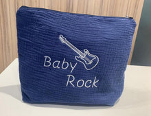 Charger l'image dans la galerie, Trousse de toilette personnalisée Double gaze bleu marine