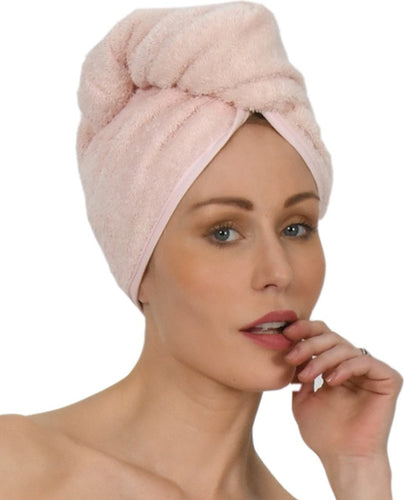 Bonnet turban après bain