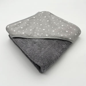 Cape de bain personnalisée Stars gris