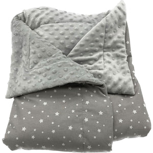 Couverture bébé personnalisée Stars gris