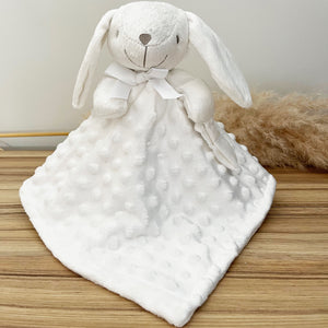 Doudou personnalisé lapin blanc