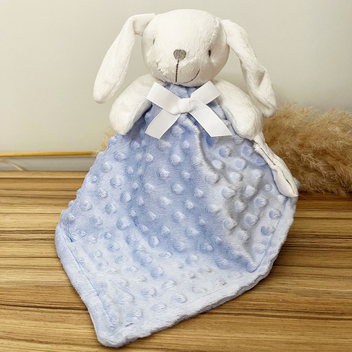 Doudou personnalisé lapin bleu ciel