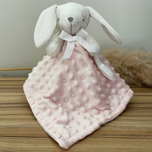 Doudou personnalisé lapin rose