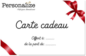 Carte cadeau Personalize.fr