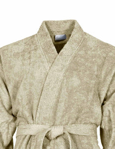 Peignoir de bain coton col kimono personnalisé