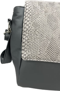 Sac à langer personnalisé Croco gris