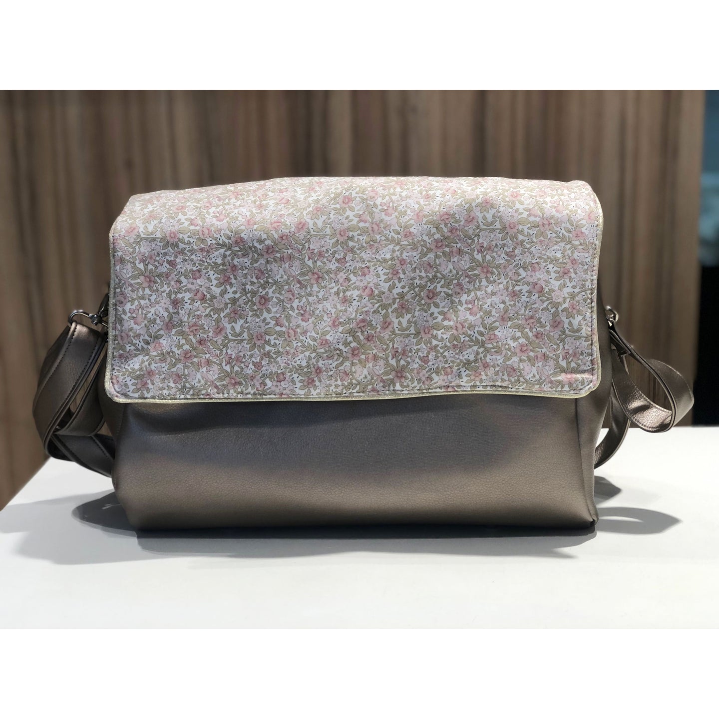 Sac à langer personnalisé Hanna taupe