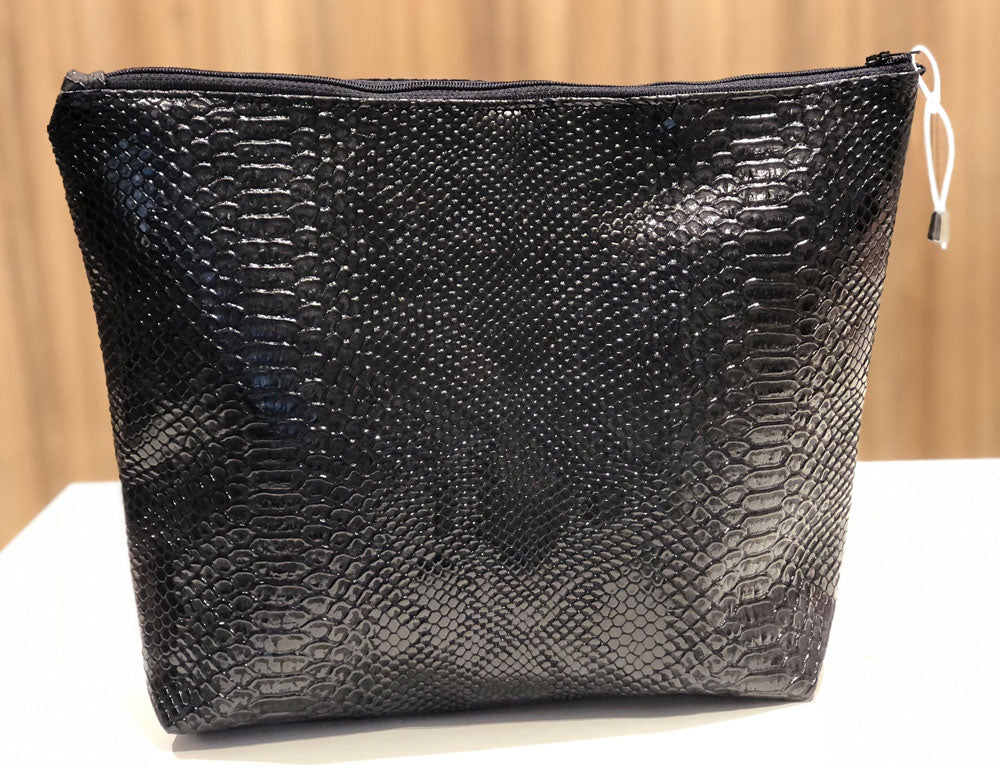 Trousse de toilette personnalisée Croco noir